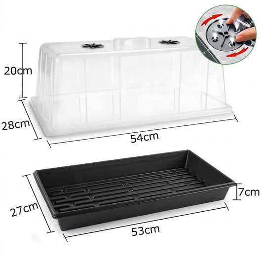 2 Pair Plastic Hydroponics Propagation Kits,Tray for Plants Propagation