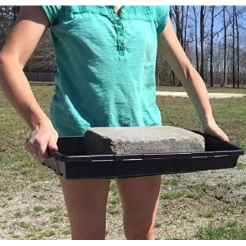 Litgrow 4 Pack of Durable Black Plastic Growing Trays (with Holes) 21" x 11" x 2" - Planting Seedlings, Flowers, Wheatgrass