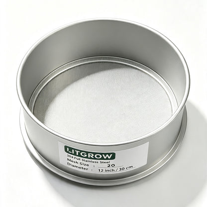 Lab Sieves 12" Diameter 304 Stainless Steel Wire Cloth Test Sieve for Industrial Laboratory Home