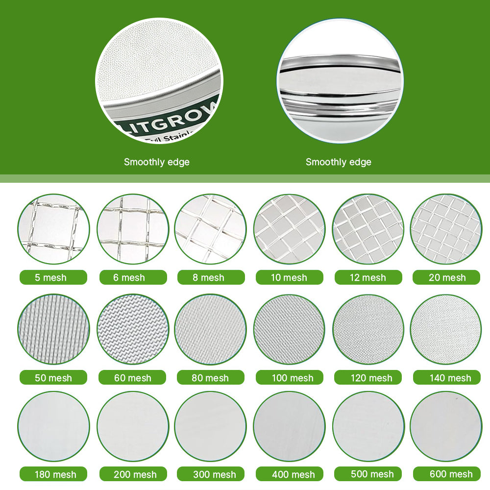 Lab Sieves 12" Diameter 304 Stainless Steel Wire Cloth Test Sieve for Industrial Laboratory Home