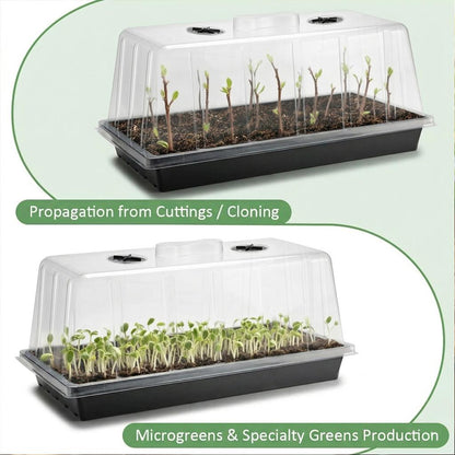 2 Pair Plastic Hydroponics Propagation Kits,Tray for Plants Propagation