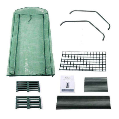 Litgrow 4 Tier Mini Greenhouse with Cover, 27" Long x 19" Wide x 63" High, Indoor Outdoor Kit for Winter Zipper Door Seedlings & Seed Propagation Plant Growing