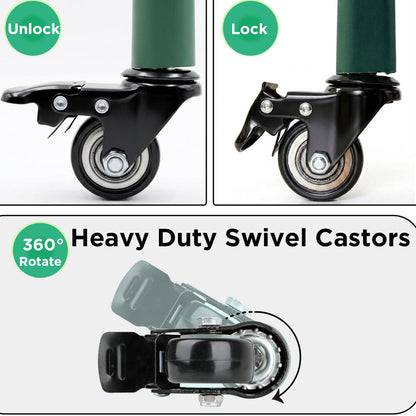 Litgrow Garden Upgraded 5-Tier Mini Greenhouse with Castors Wheels - Portable Small Gardening Green House with PVC Cover - Heavy Duty Swivel Castors with Brakes - 76''H x 27''L x 19''W Indoor & Outdoor