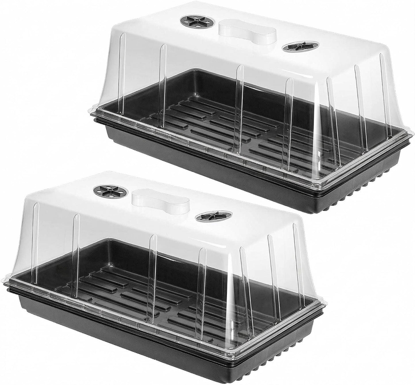 2 Pair Plastic Hydroponics Propagation Kits,Tray for Plants Propagation
