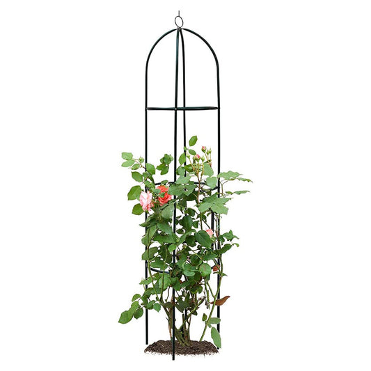 Litgrow Garden Obelisk Trellis for Climbing Plants, Wrought Iron Metal Trellis Flower Support for Climbing Vines, Rose and Plants