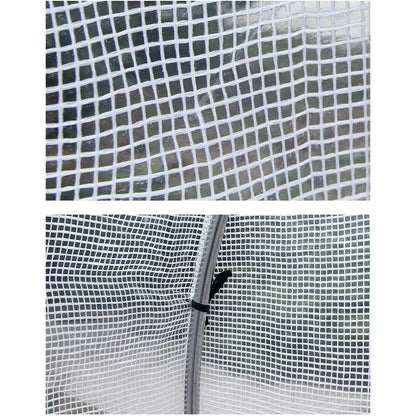 Litgrow Walk in Greenhouse - Plant Grow Tents Steel Frame Garden Backyard Outdoor Gardening aHouse with Doors(Steel Shelf+ PE White Cover.  Pipe Diameter 25mm) PE Cover +Sheel Frame