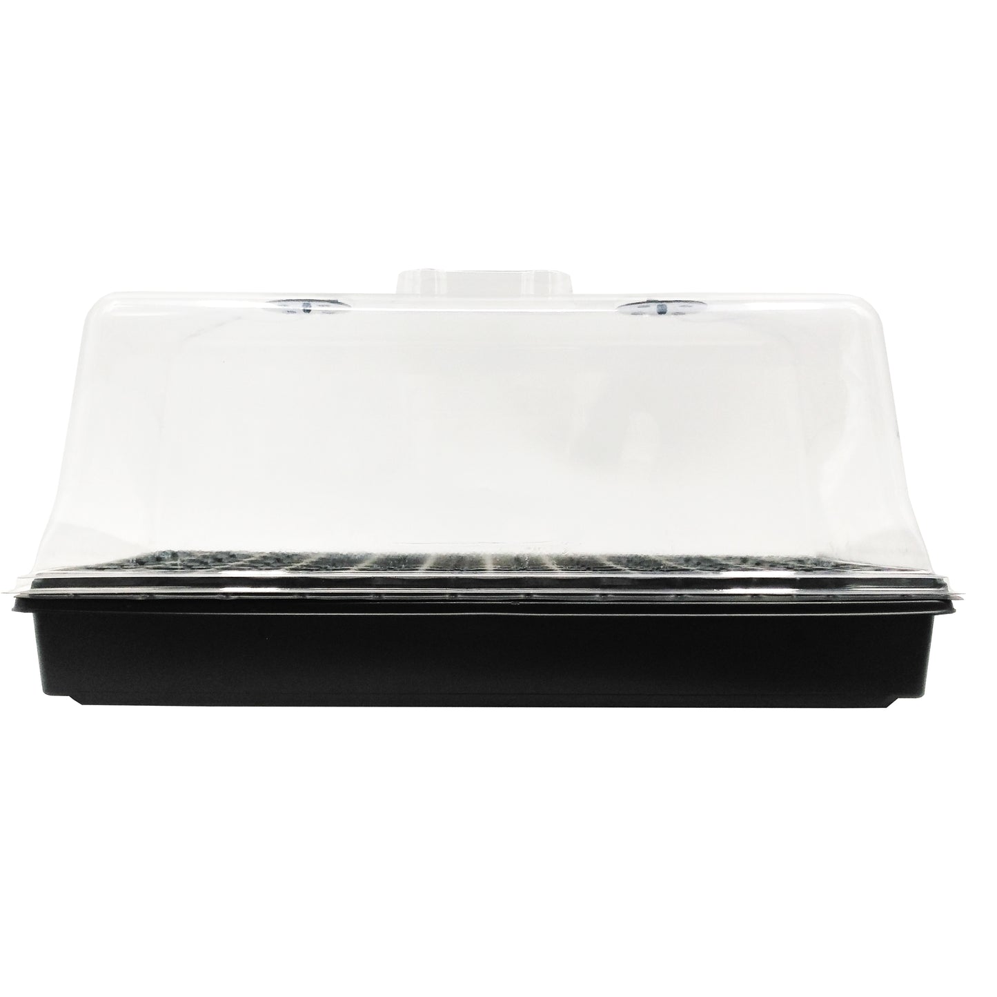 Litgrow 4 Pack of Durable Black Plastic Growing Trays (with Holes) 21" x 11" x 2" - Planting Seedlings, Flowers, Wheatgrass